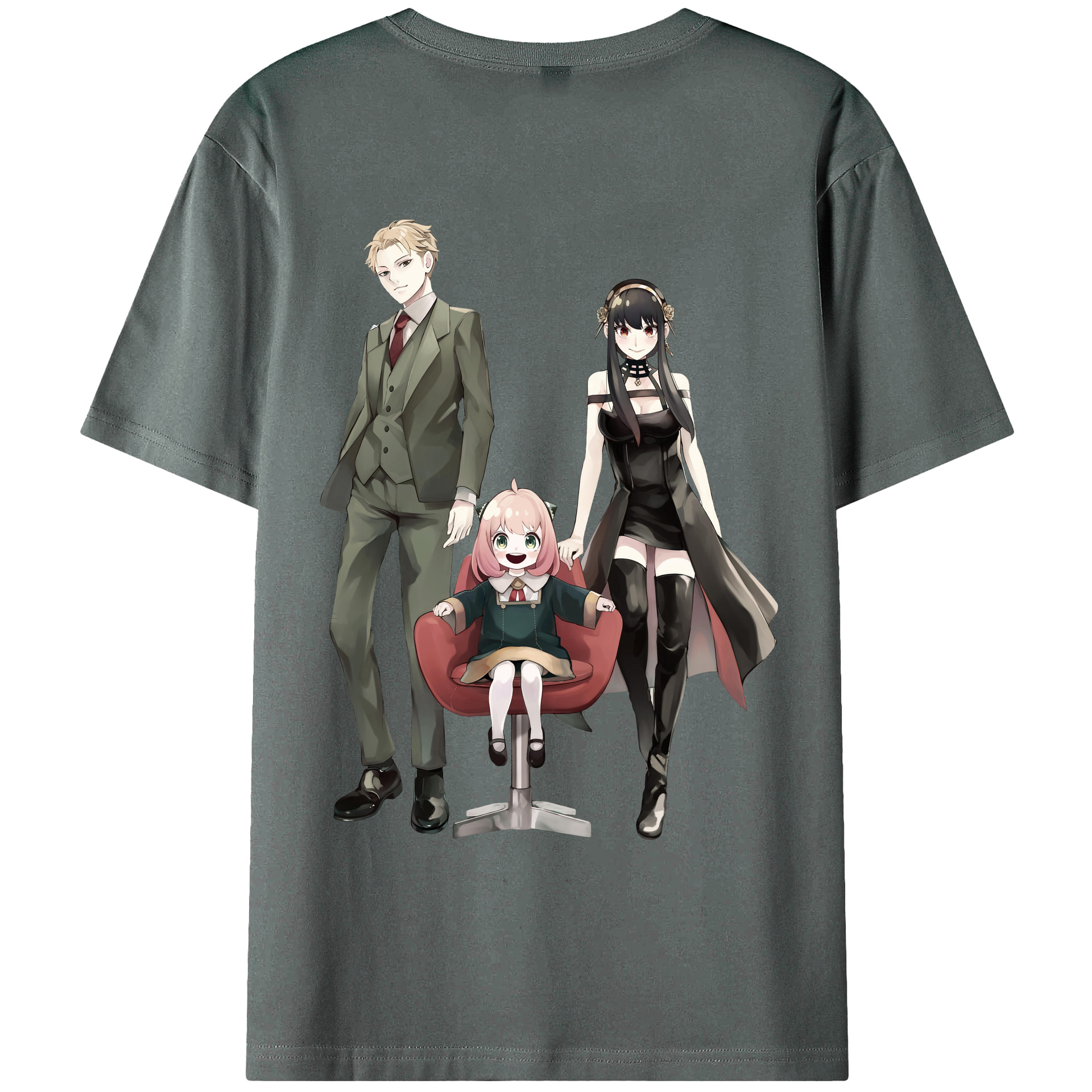 （画像用） SPY×FAMILY间谍家家酒 綿100％ メンズ半袖Tシャツ（バックプリント） 通気性